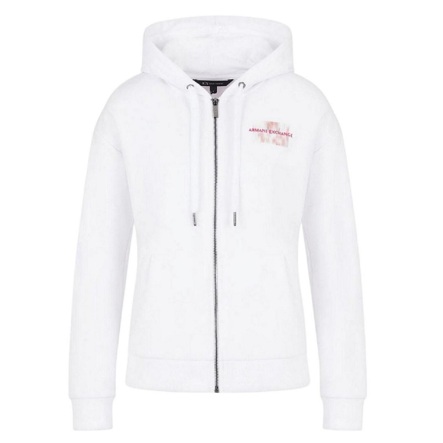 Womens/Ladies Full Zip Hoodie (White) 2/3