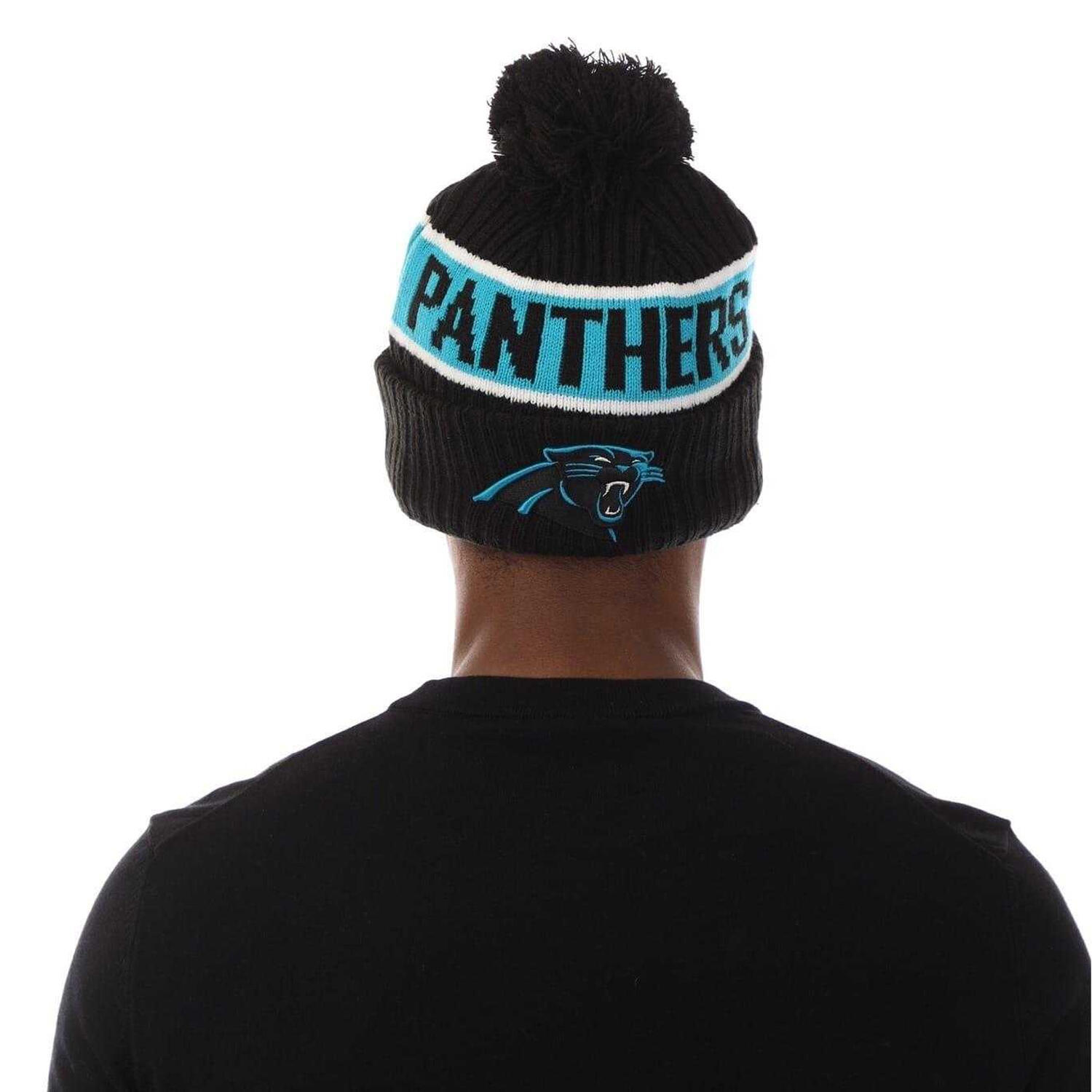 "Panthers" Pudelmütze für HerrenDamen Unisex, Rippenstrick, American Football 2/3