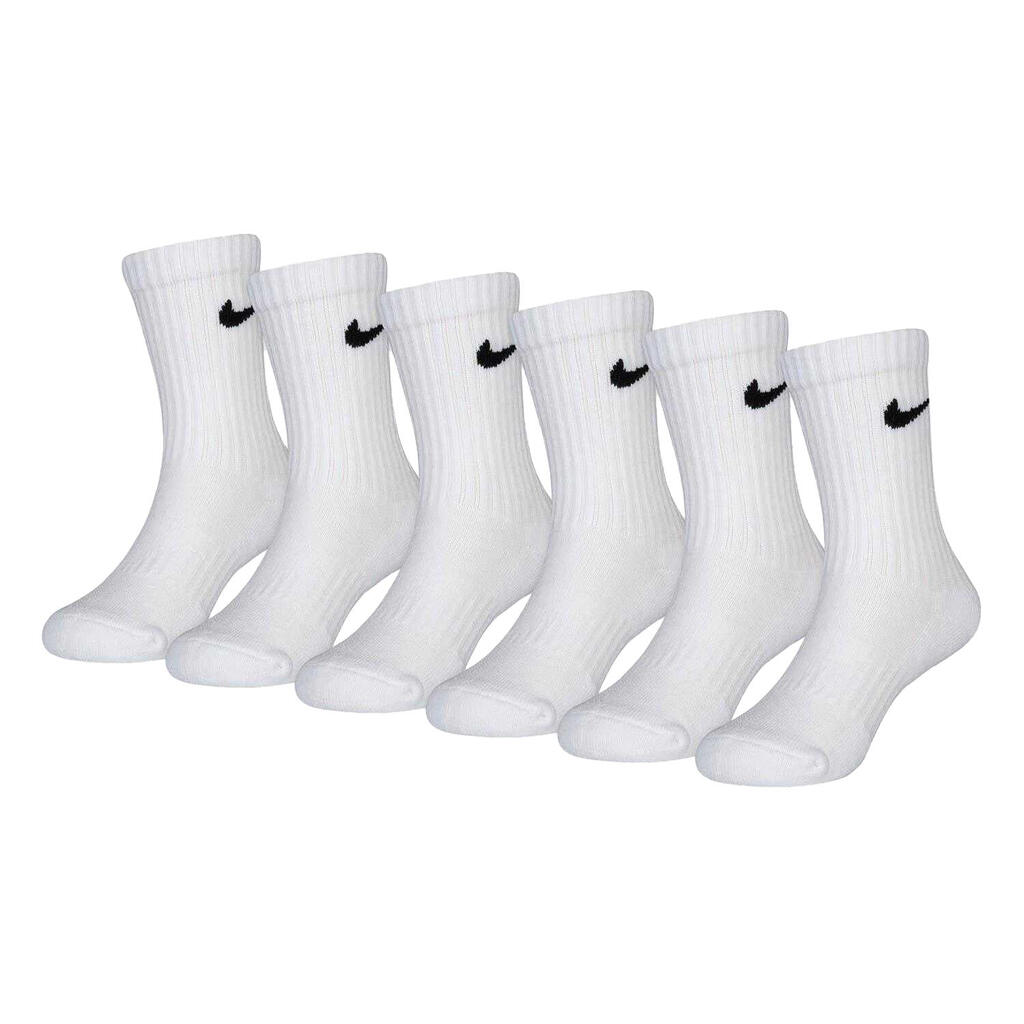 Childrens/Kids Crew Socks (Pack of 6) (White)