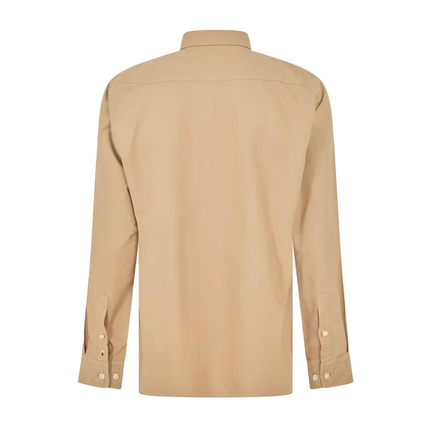 Mens LongSleeved ButtonDown Shirt (Light Beige) 2/3