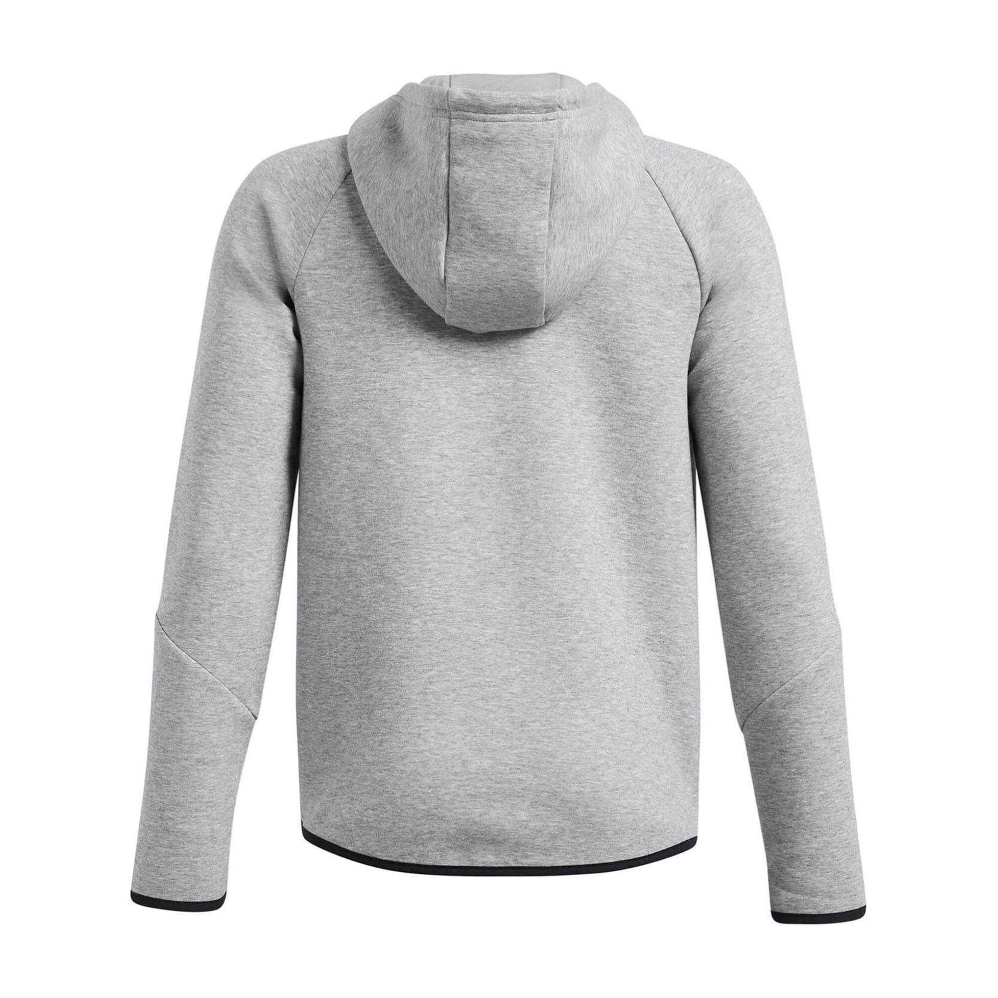 Felpa Con Cappuccio E Zip Intera Raglan Bambini Under Armour Unstoppable Grigio 2/3