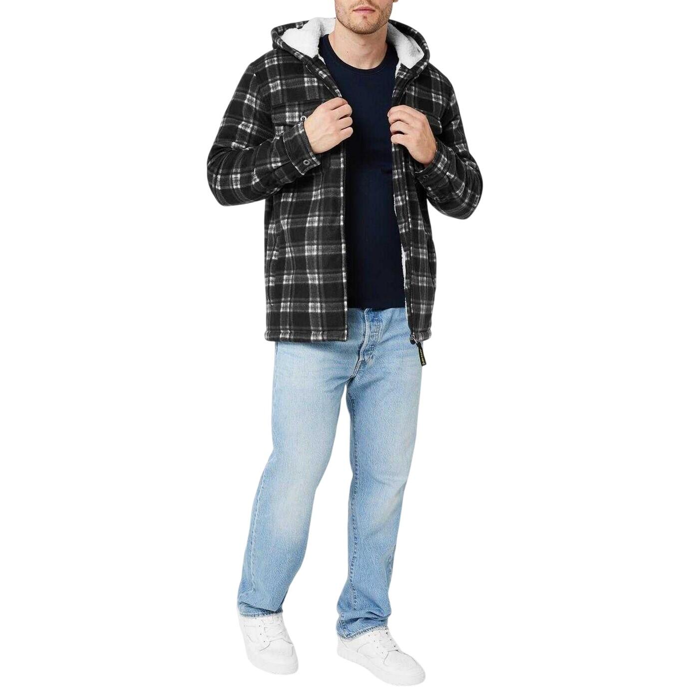 Hoodie mit durchgehendem Reißverschluss für , Extra stark Herren Schwarz 4/4