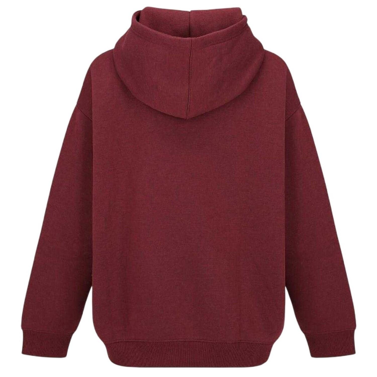 Felpa Con Cappuccio Logo Donna Slazenger Borgogna 2/2