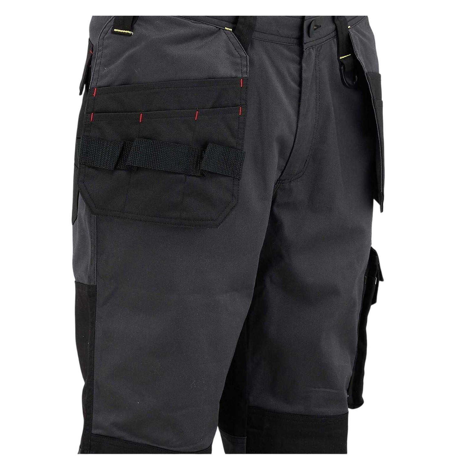 Arbeitshosen für Herren Holzkohle/Schwarz 3/4
