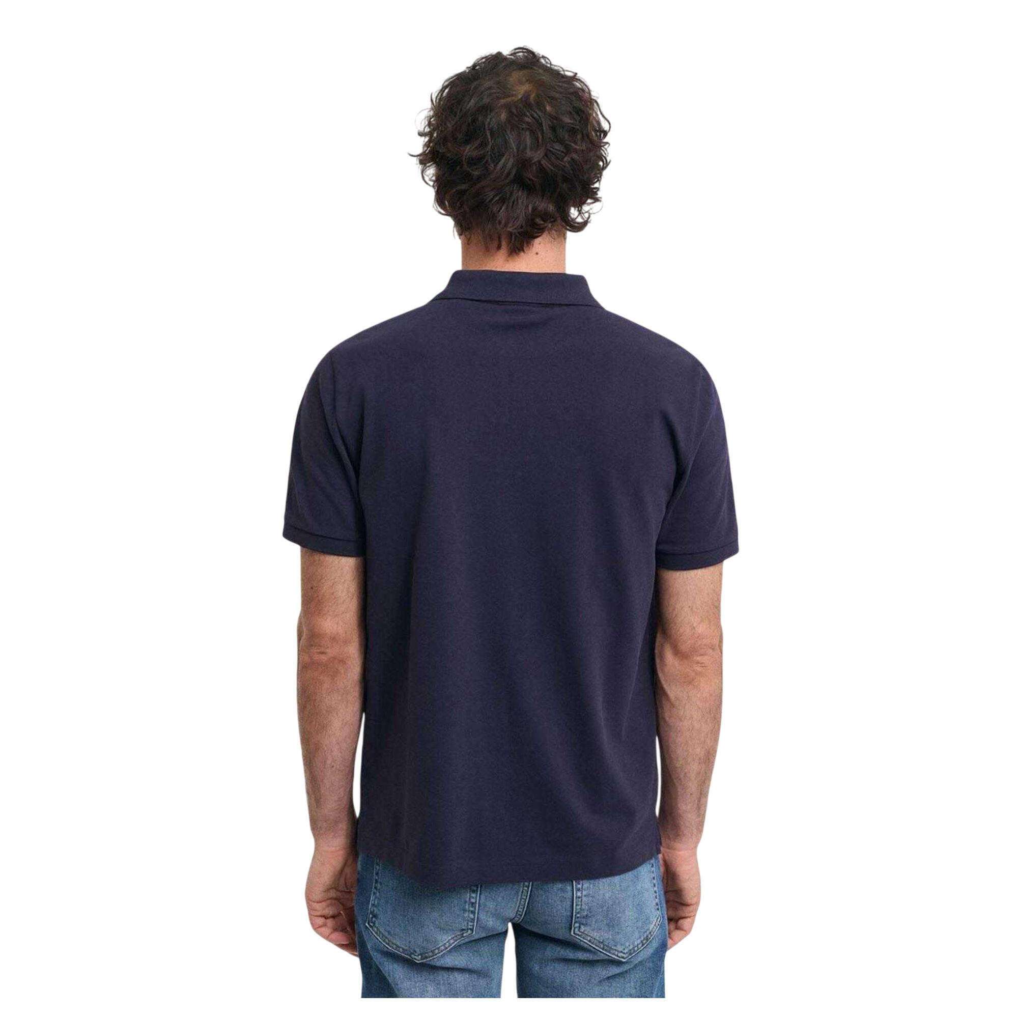 Maglietta Polo Cotone Uomo Gant Archive Shield Blu 2/2