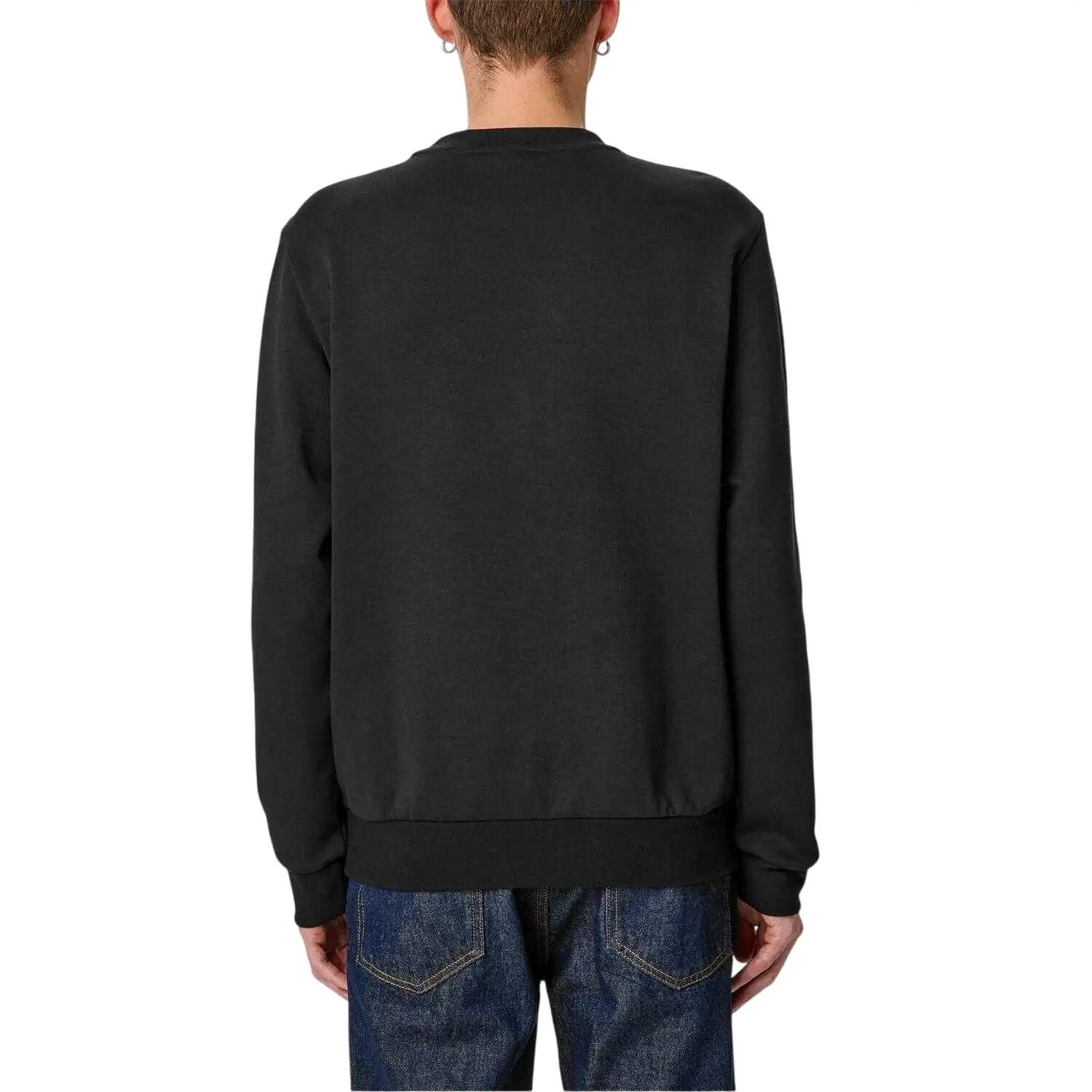 Sweatshirt für , Rundhalsausschnitt Herren Schwarz 3/4