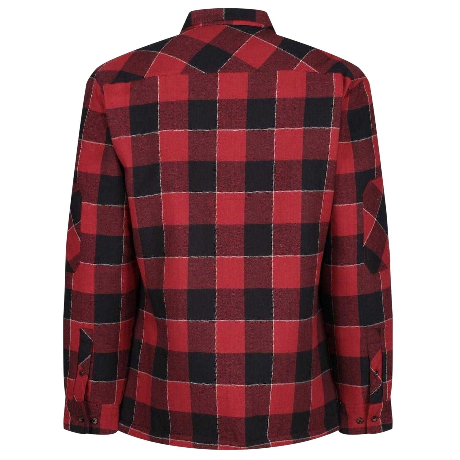 Mens Shelford Plaid Shirt (Red) 2/3