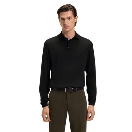 Polo Manches Longues LANCIOMNE Homme (Noir)