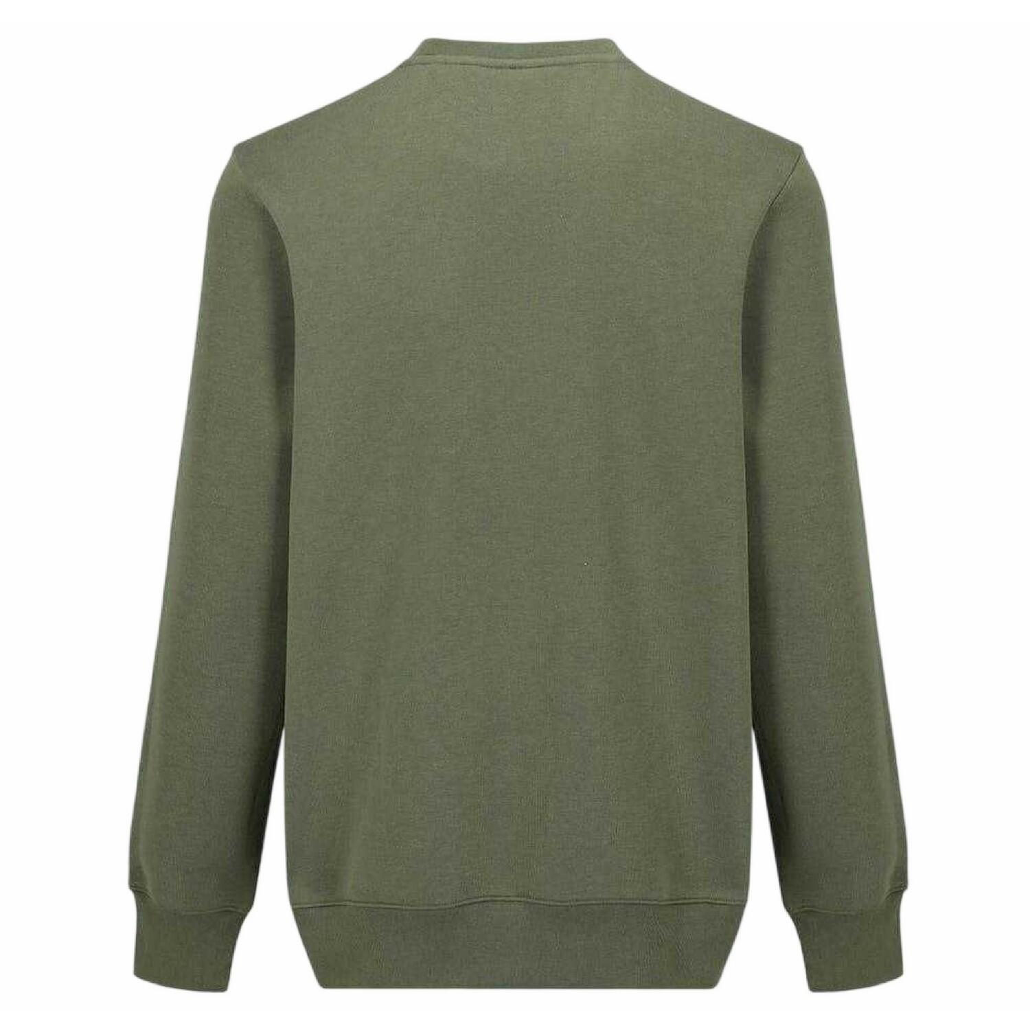 Mens Fleece Crew Neck Sweatshirt (Khaki) 2/2
