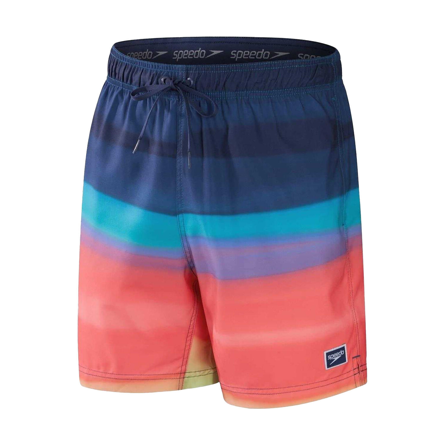Short De Bain À Taille Ajustable Motif/style Impression Dégradée Homme (Corail 2/3