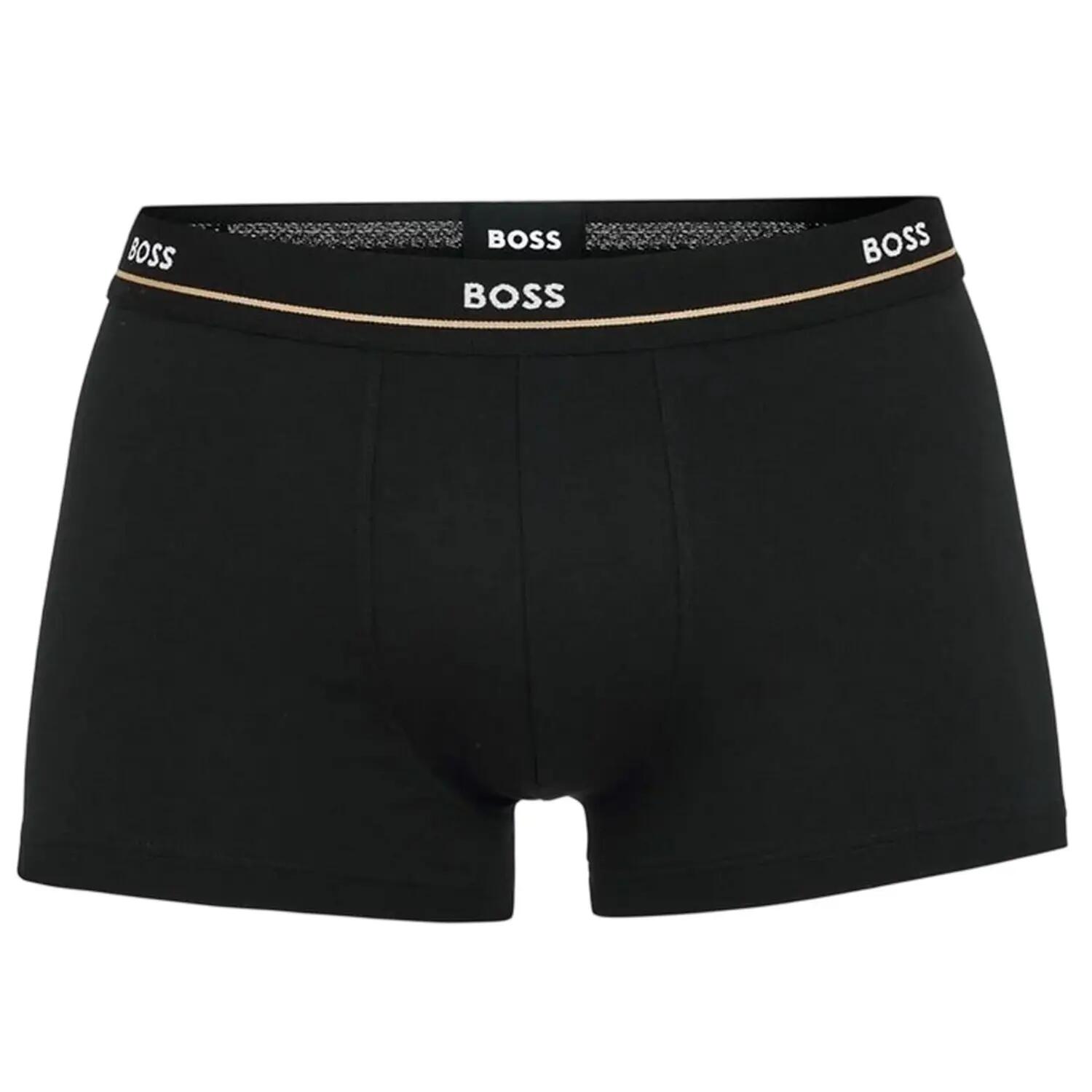 Mens Plain Boxer Shorts (Pack of 5) (White) 3/3