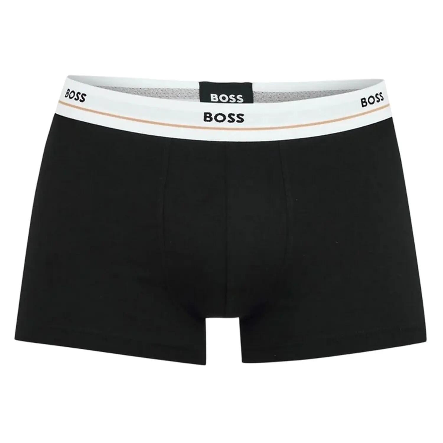 Mens Plain Boxer Shorts (Pack of 5) (White) 2/3