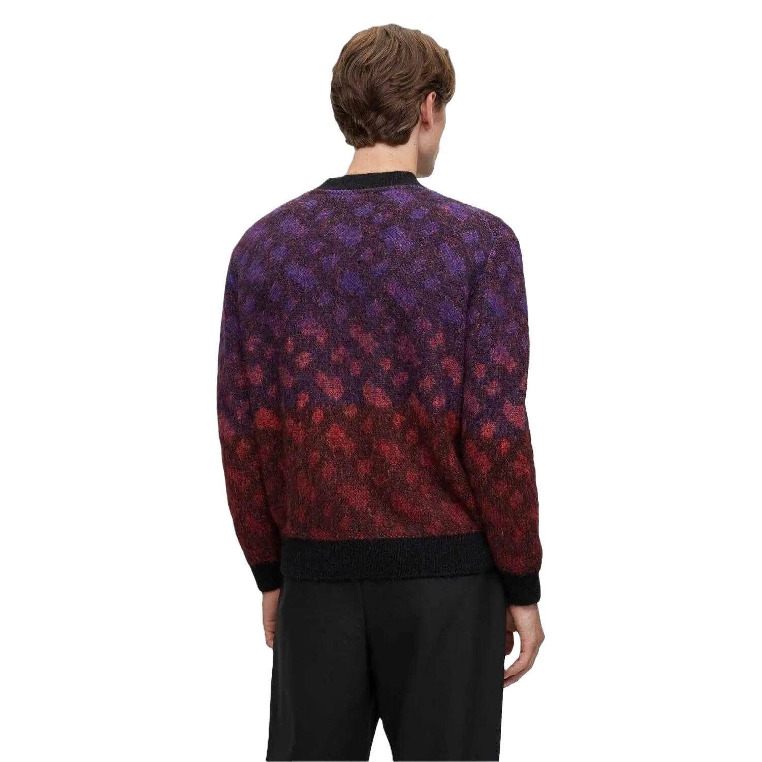 Pull Motif/style Géométrique Homme (Noir Mélange) 3/4