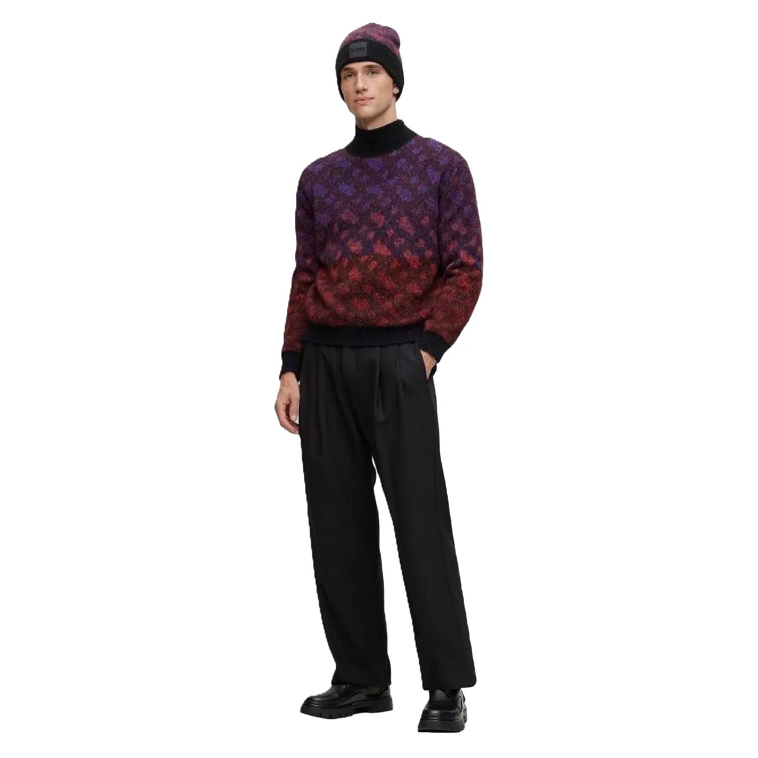 Pull Motif/style Géométrique Homme (Noir Mélange) 4/4