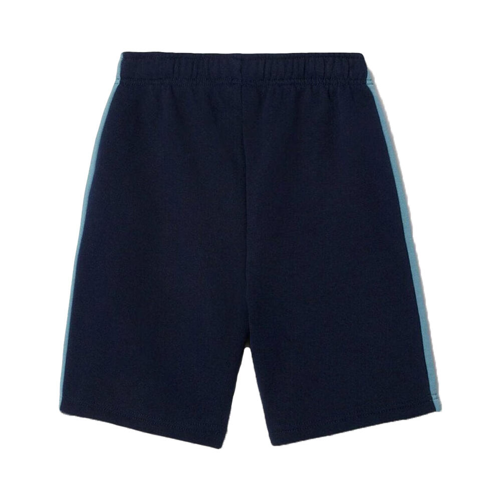 Childrens/Kids Fleece Colour Block Sweat Shorts (Navy) 3/4