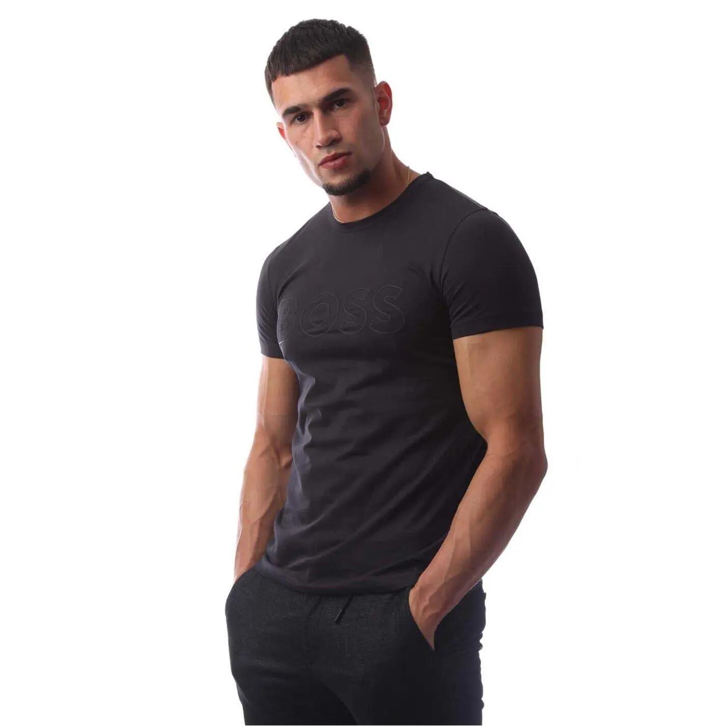 "Teebo" TShirt für Herren Dunkelblau 3/4
