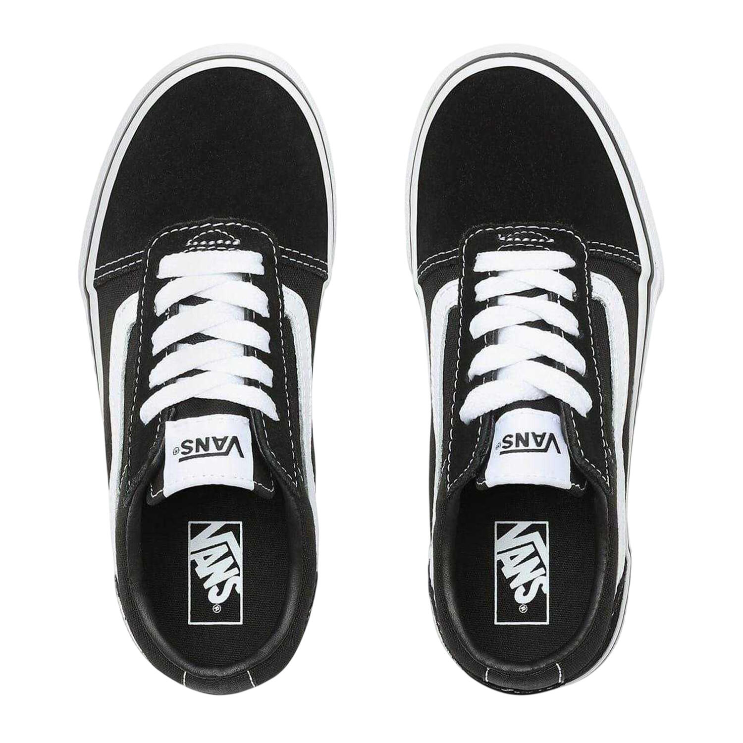 "Ward" Sneaker für , Canvas Kinder Schwarz/Weiß 3/4