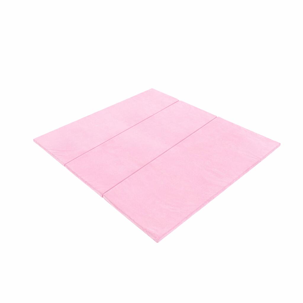Matelas en velours 122x112x3 trois pièces Mammouth - rose 1/3
