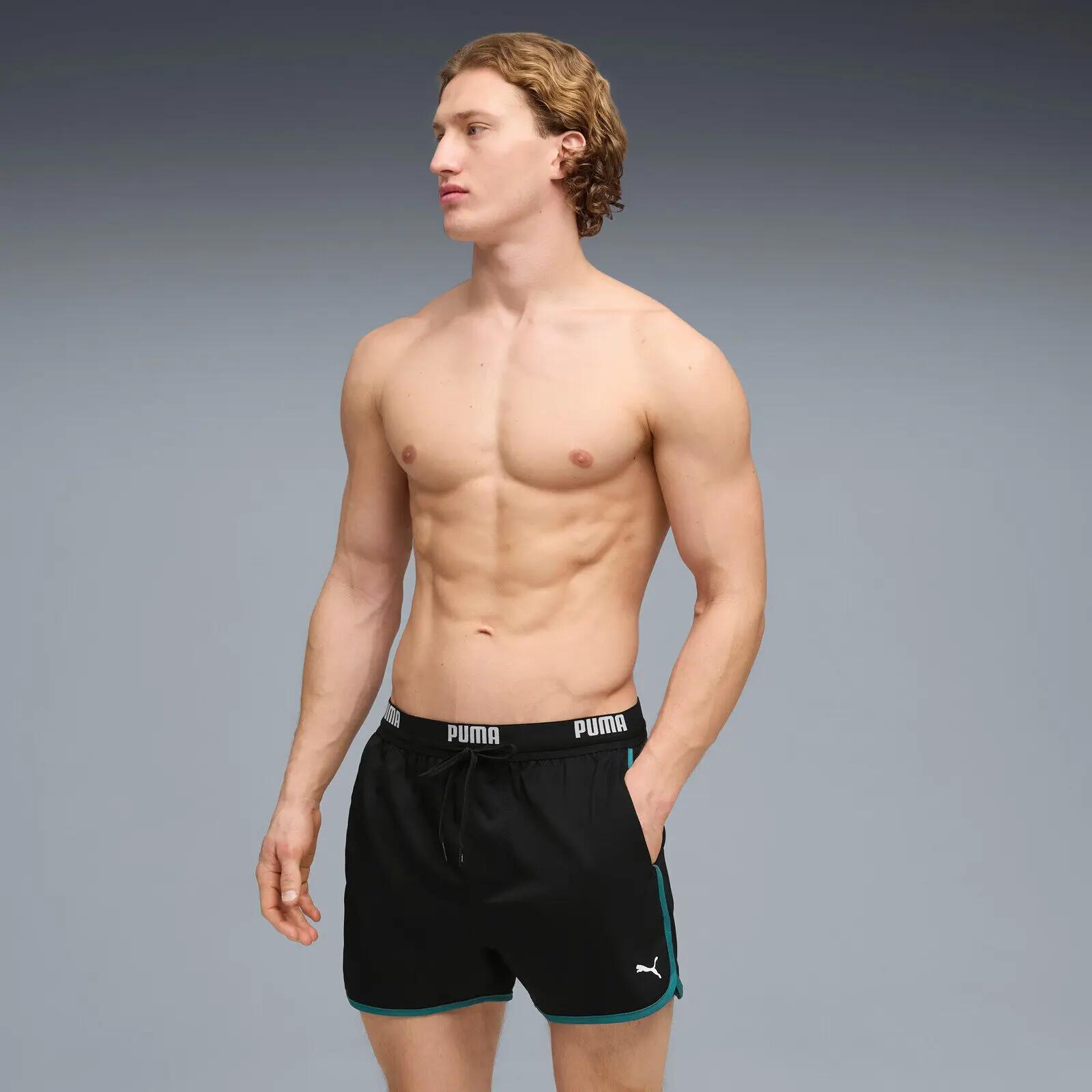 Shorts Puma Swim Men Track Short Shorts 1p, Schwarz, Herren 3/5