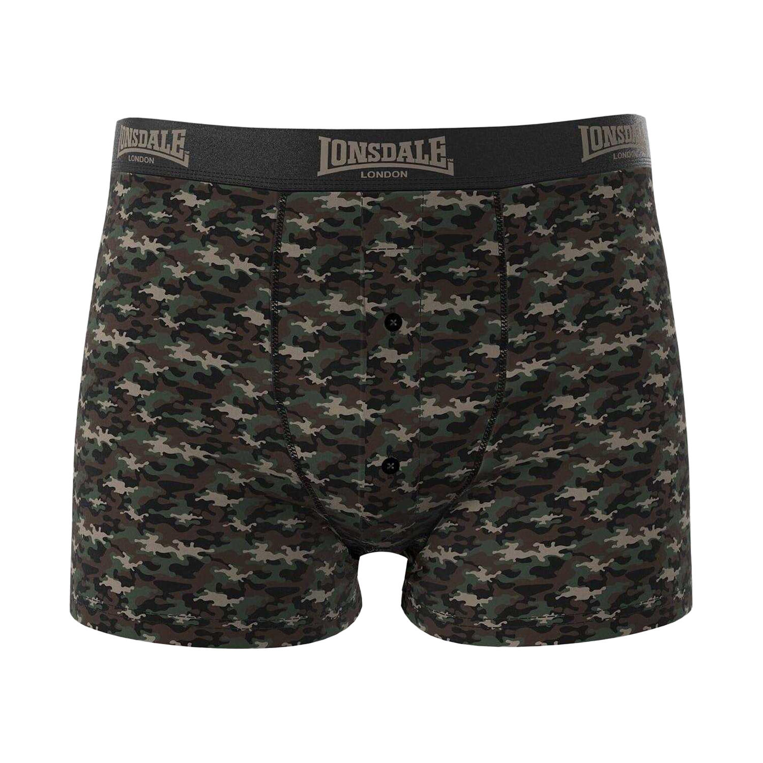 Boxershorts für (2erPack) Herren Tarngrün/Khakigrün 3/4
