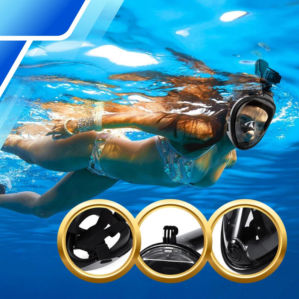 Maska do Nurkowania Pełnotwarzowa L/XL Składana do Pływania Snorkelingu 6/7