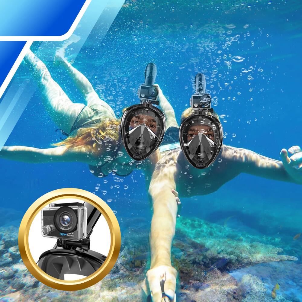 Maska do Nurkowania Pełnotwarzowa L/XL Składana do Pływania Snorkelingu 5/7