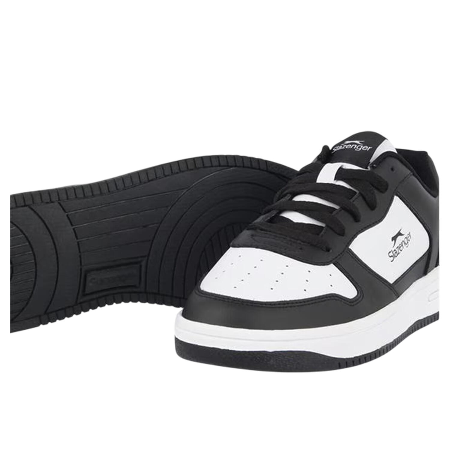 Sneaker für , Leder, Flach Damen Schwarz/Weiß 4/4