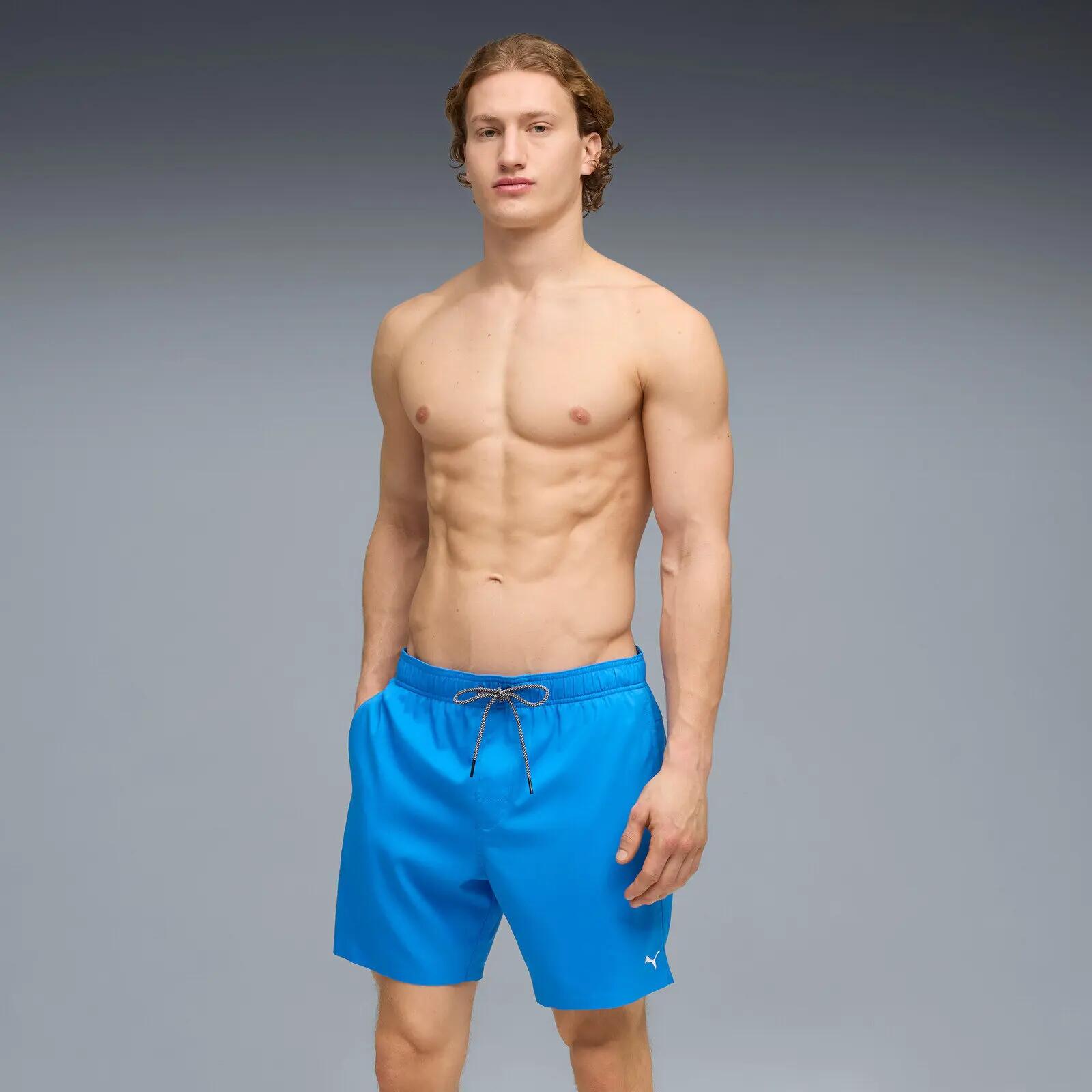 Pantaloni Puma Swim Men Medium Length Swim Shorts, Blu, Uomini 4/5