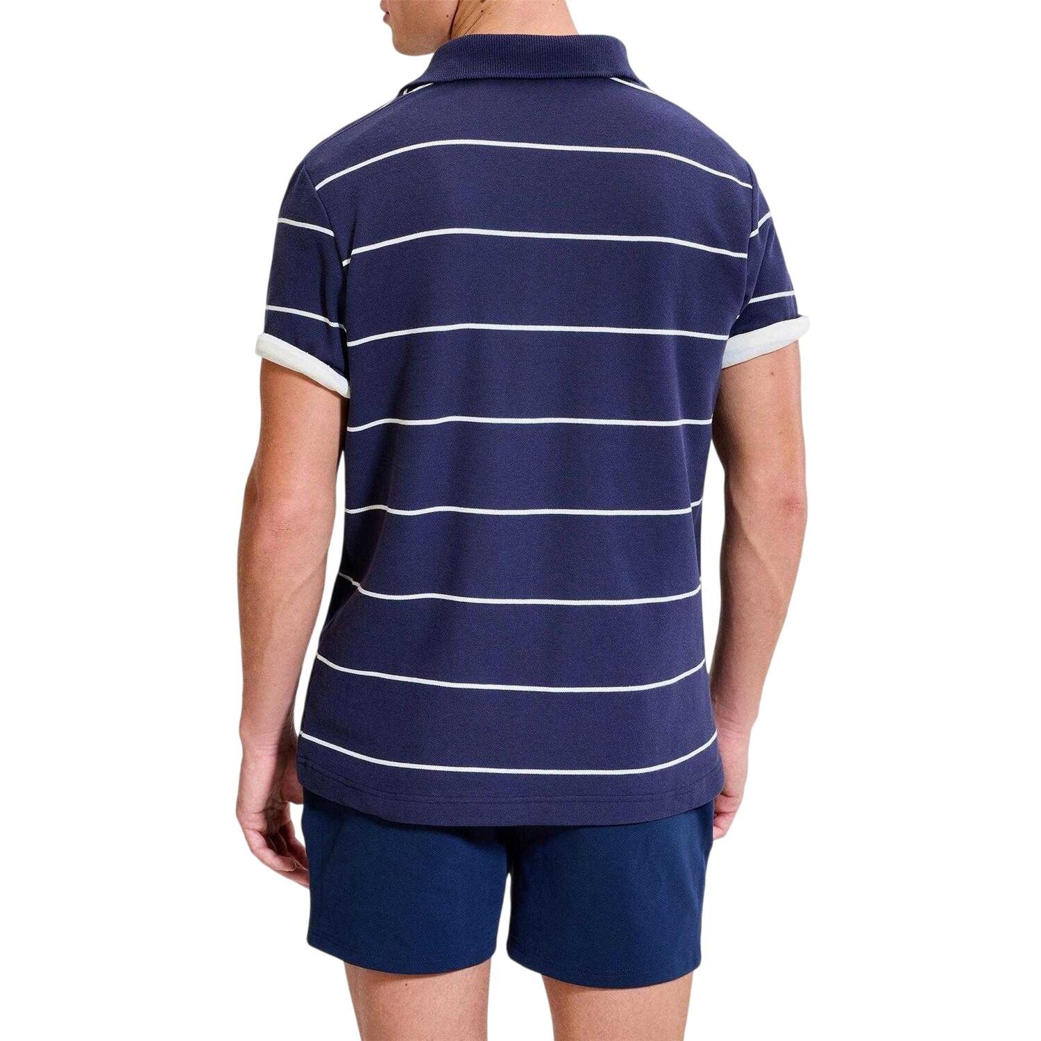 Maglietta Polo A Strisce Uomo Ellesse Cimetta Blu Navy 2/3