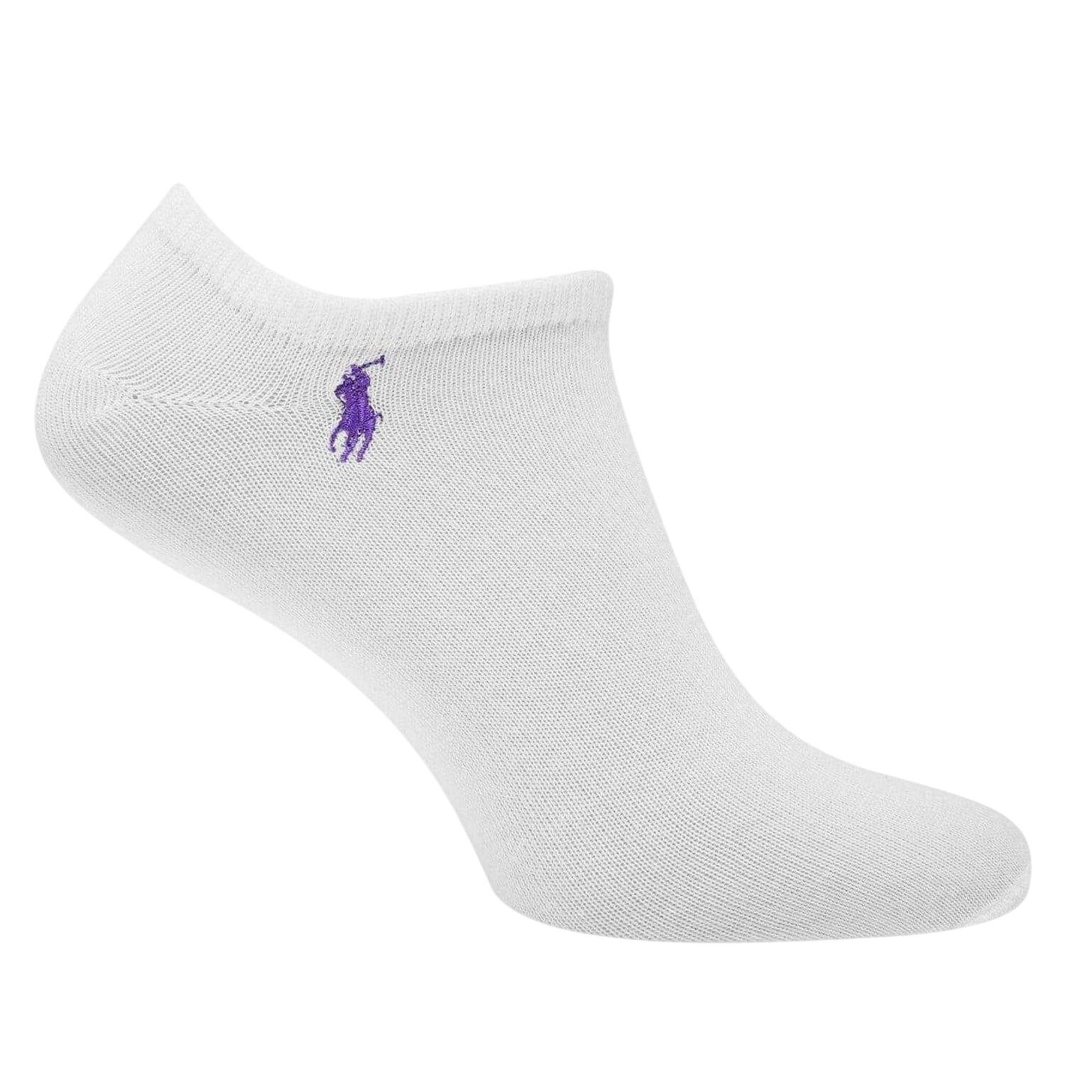 Mens Polyester Trainer Socks (Pack of 6) (White) 3/5