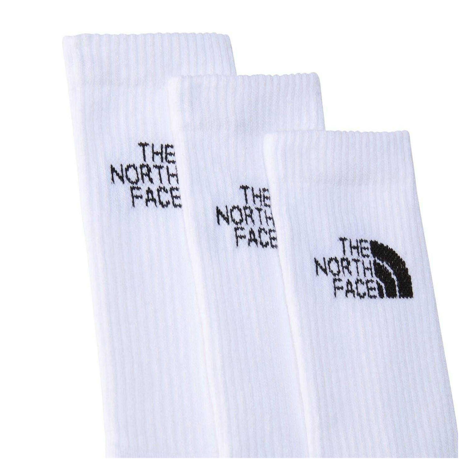 Unisex Adult Cushioned Sport Crew Socks (Pack of 3) (White) 2/2