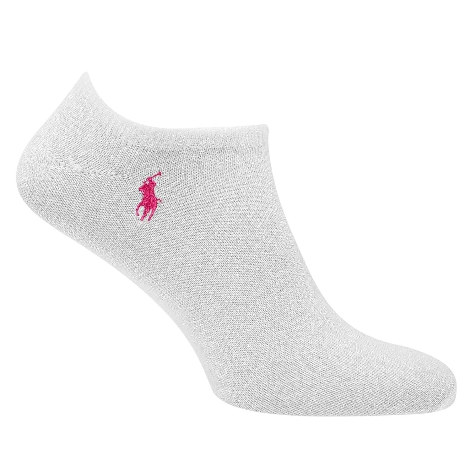 Mens Polyester Trainer Socks (Pack of 6) (White) 2/5