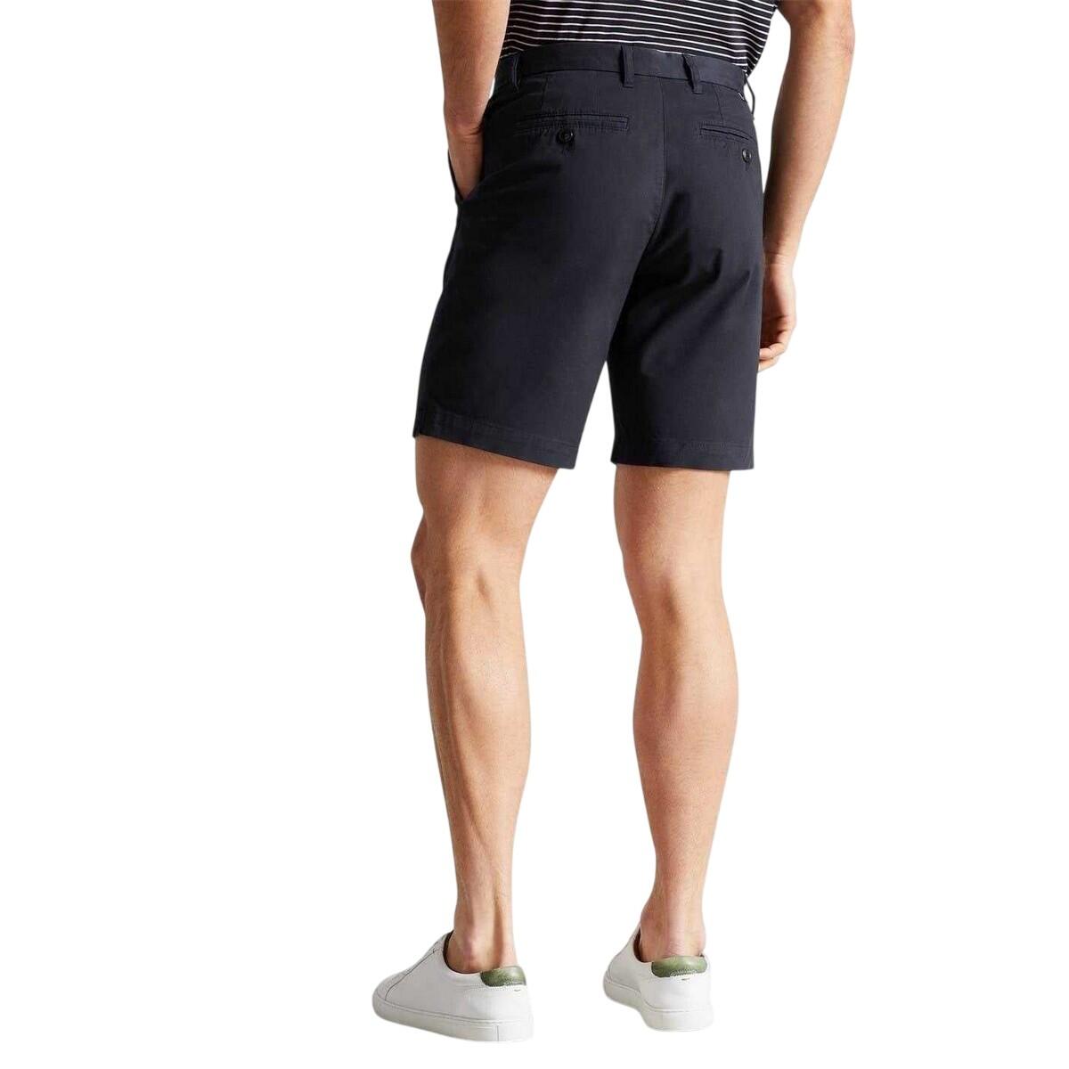 Chino Kurze Hose für Herren Dunkel-Marineblau 3/4