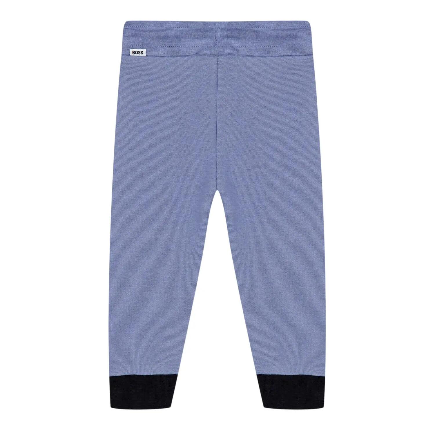 Childrens/Kids Colour Block Regular Joggers (Medium Grey) 2/2