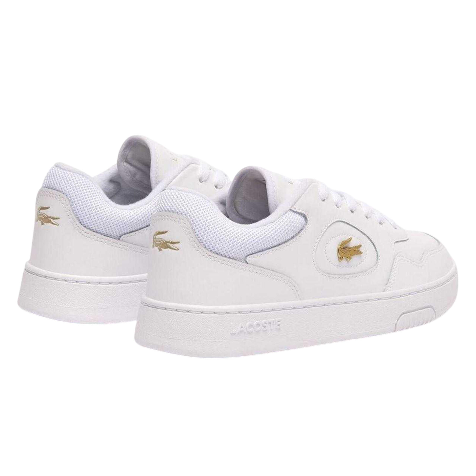 Scarpe Sportive Pelle PiattaDonna Lacoste Lineset Bianco Oro 2/4