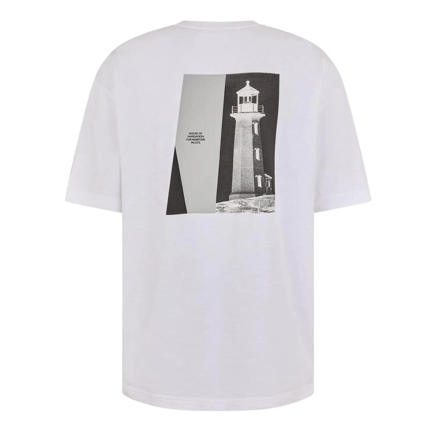Tshirt Motif/style Imprimé Graphique ORANGE Homme (Blanc) 3/5