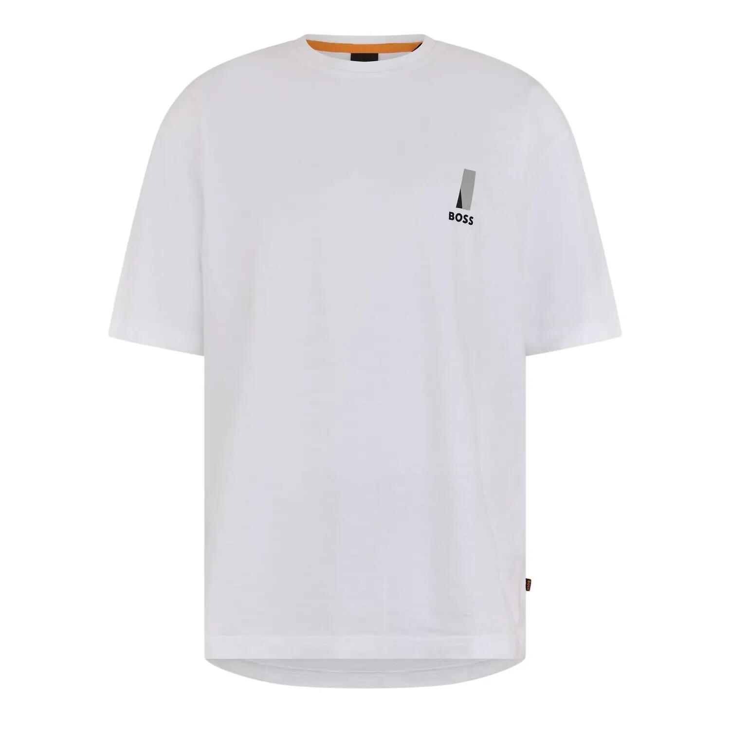 Tshirt Motif/style Imprimé Graphique ORANGE Homme (Blanc) 2/5
