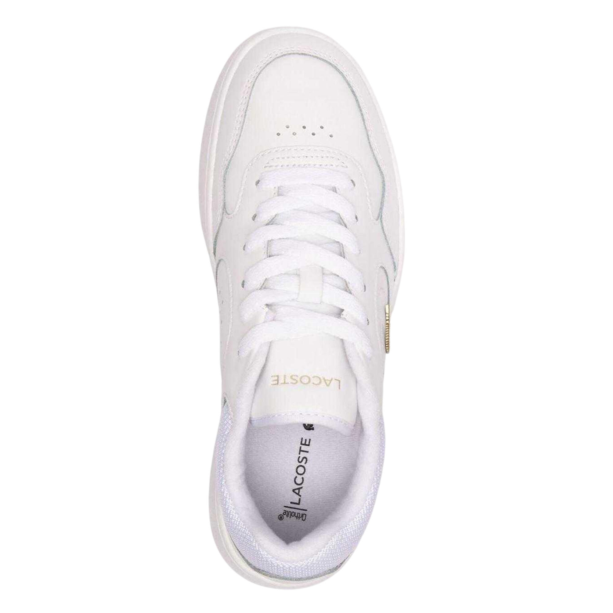 Scarpe Sportive Pelle PiattaDonna Lacoste Lineset Bianco Oro 4/4