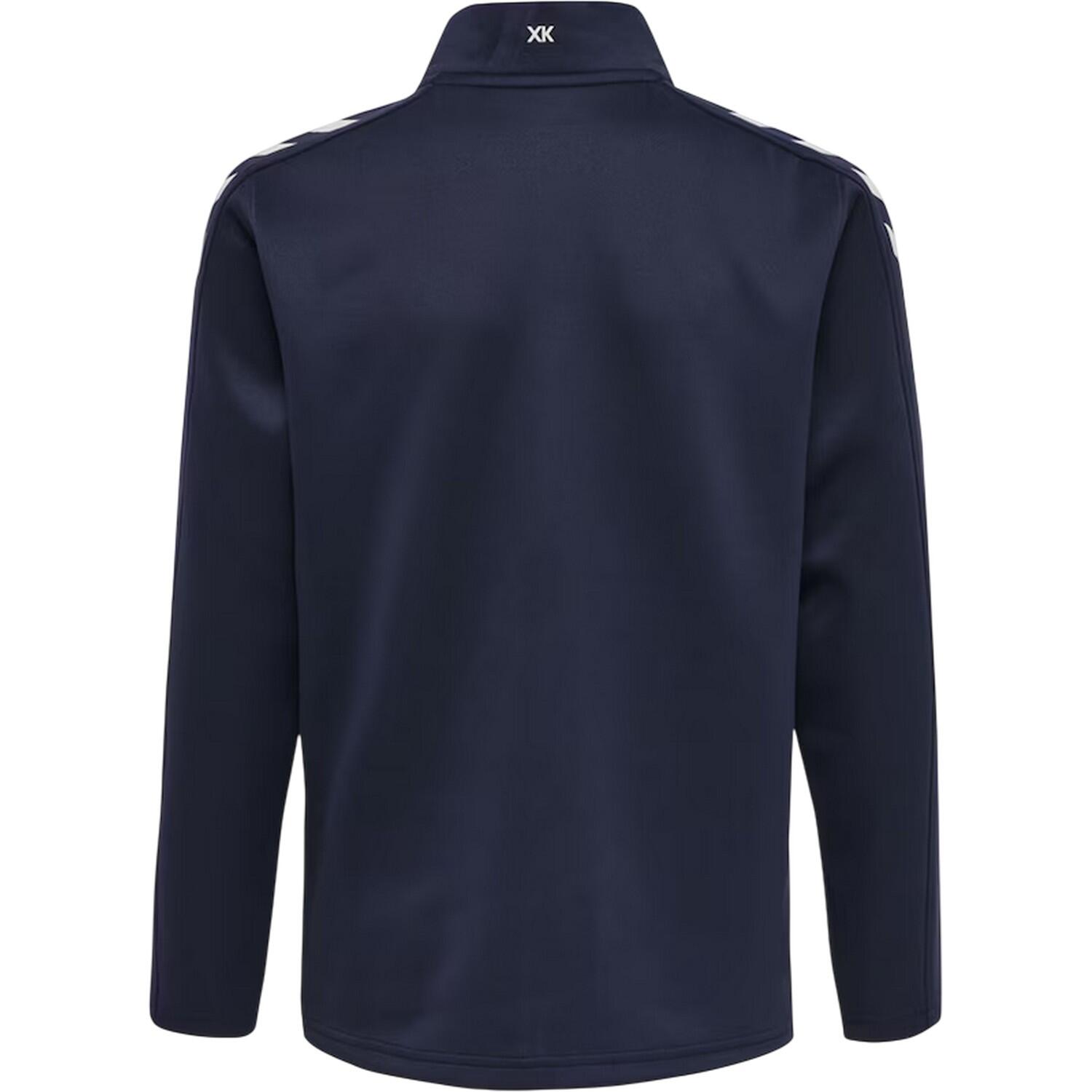 Mens Zip Neck Athletic Track Jacket (Marine) 2/3