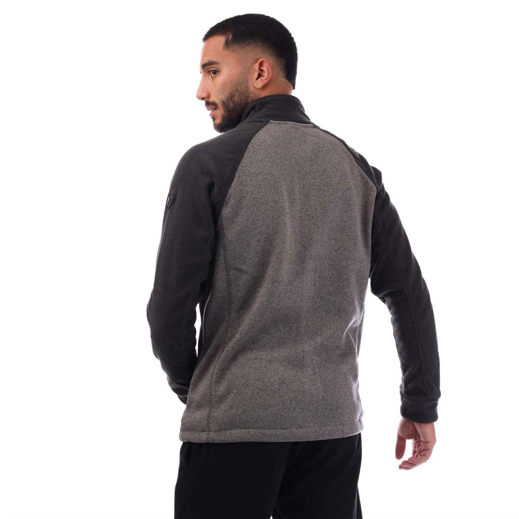 Fleecejacke für , KontrastÄrmel Herren Grau 3/5