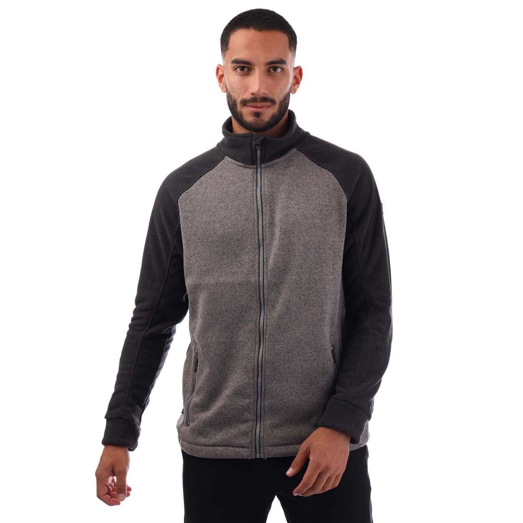 Fleecejacke für , KontrastÄrmel Herren Grau 2/5