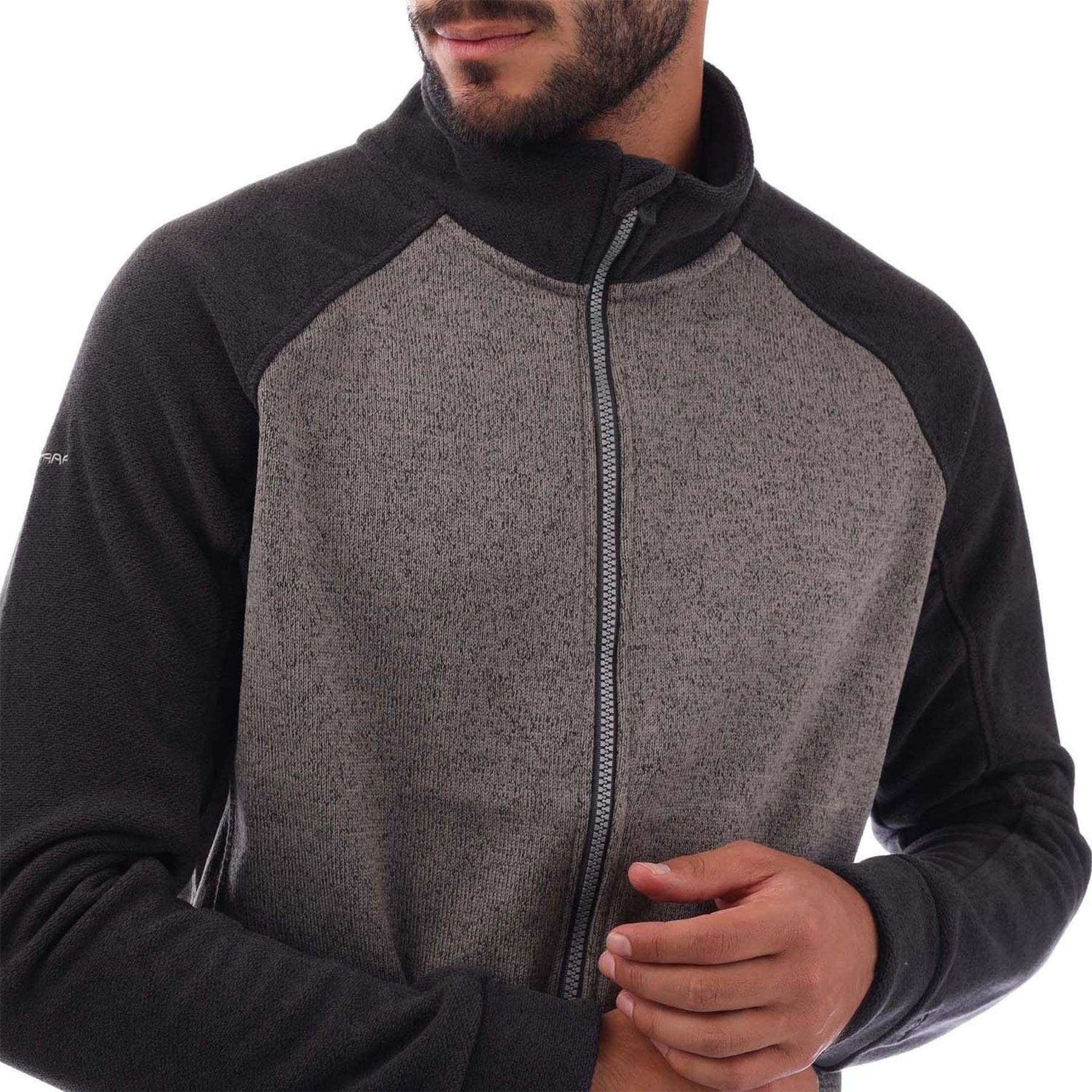Fleecejacke für , KontrastÄrmel Herren Grau 4/5