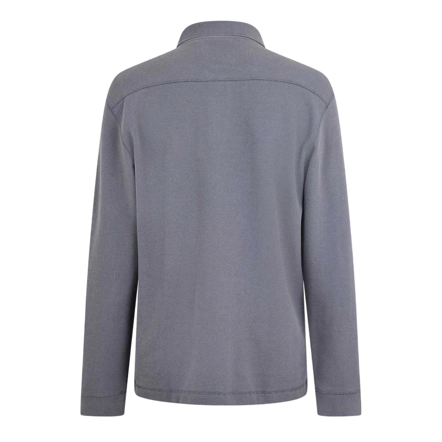 Maglietta Polo Collare Manica Lunga Uomo Boss Grigio 2/2