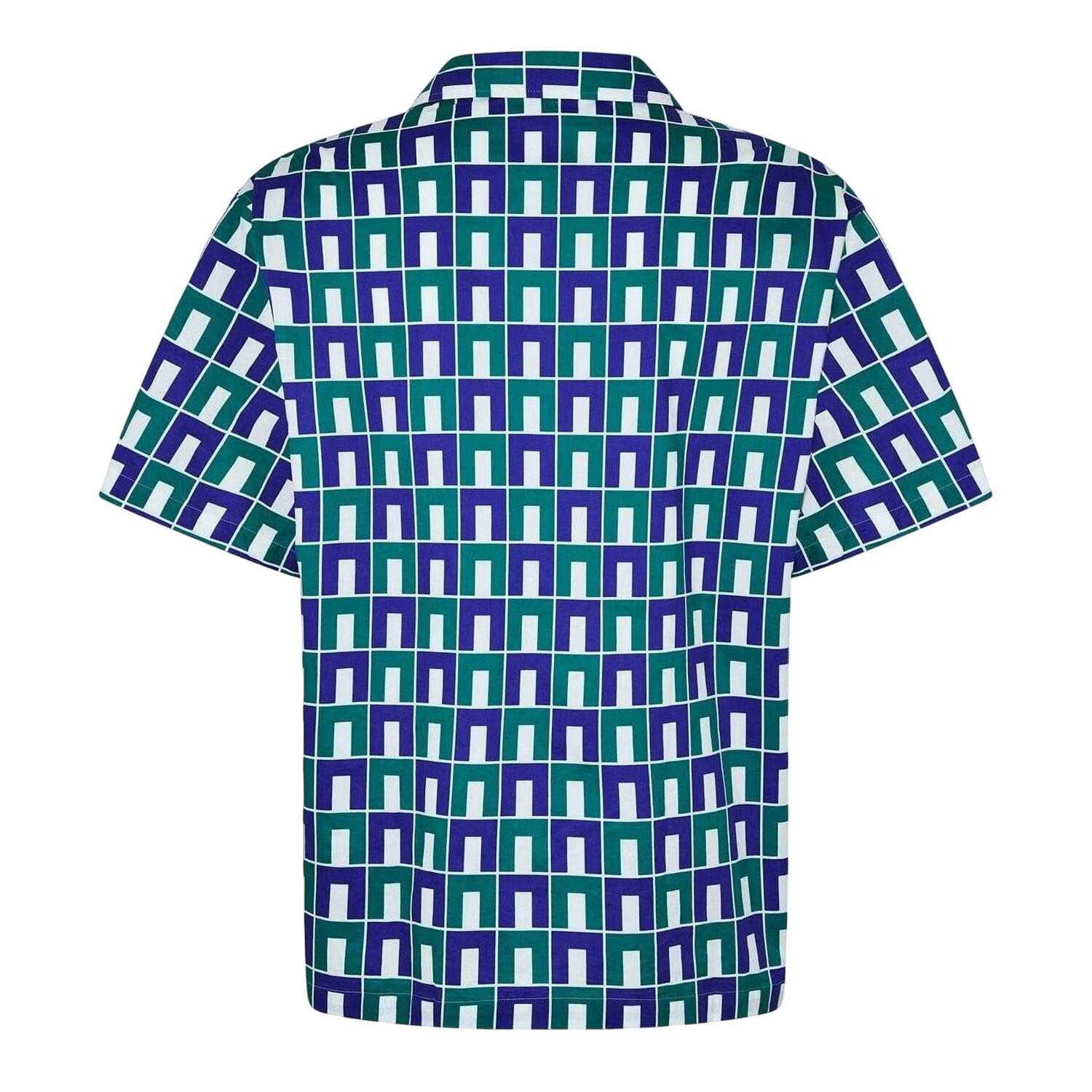 Mens Monogram ShortSleeved Shirt (Green) 2/2