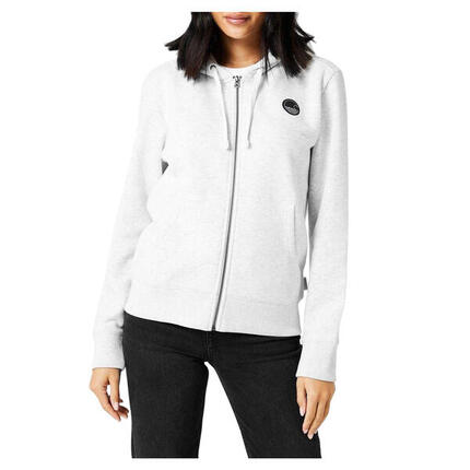 Hoodie mit durchgehendem Reißverschluss für Damen Eisblau Marl