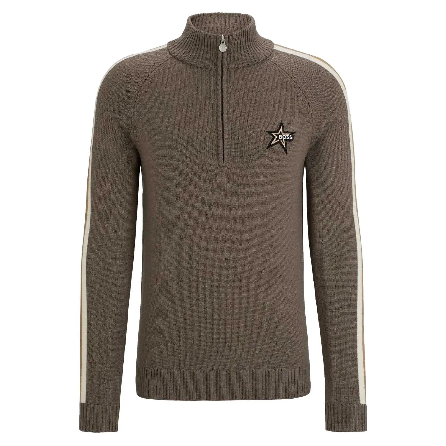 Maglione Regolare Raglan Uomo Boss Beige 2/4