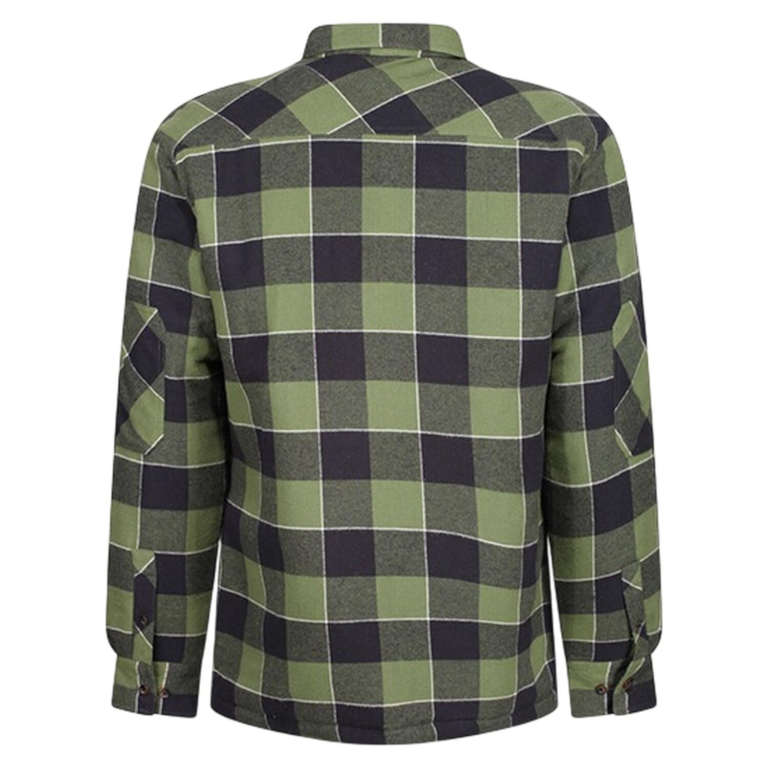 Mens Shelford Plaid Shirt (Green) 2/3