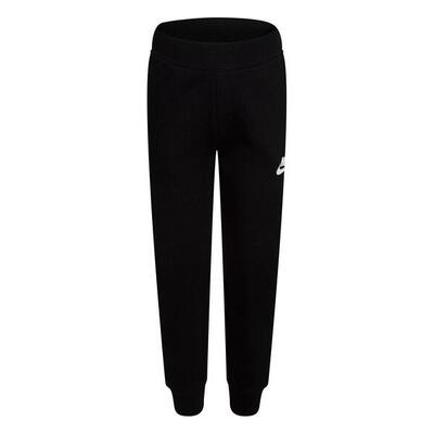 Meisjes fleece joggingbroek met logo (carbon heather)