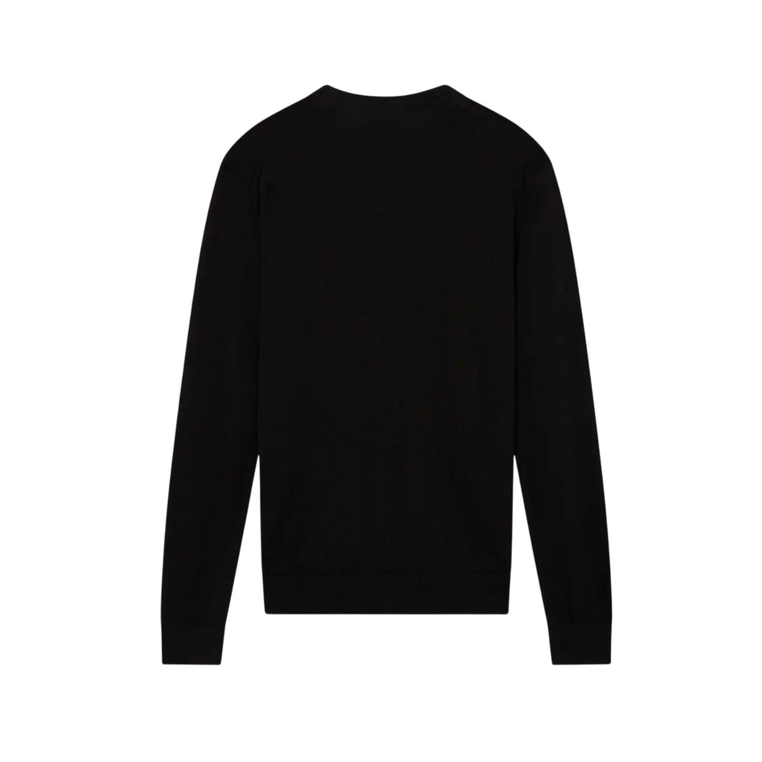 Pullover für , Merinowolle, Langärmlig Herren Schwarz 2/2