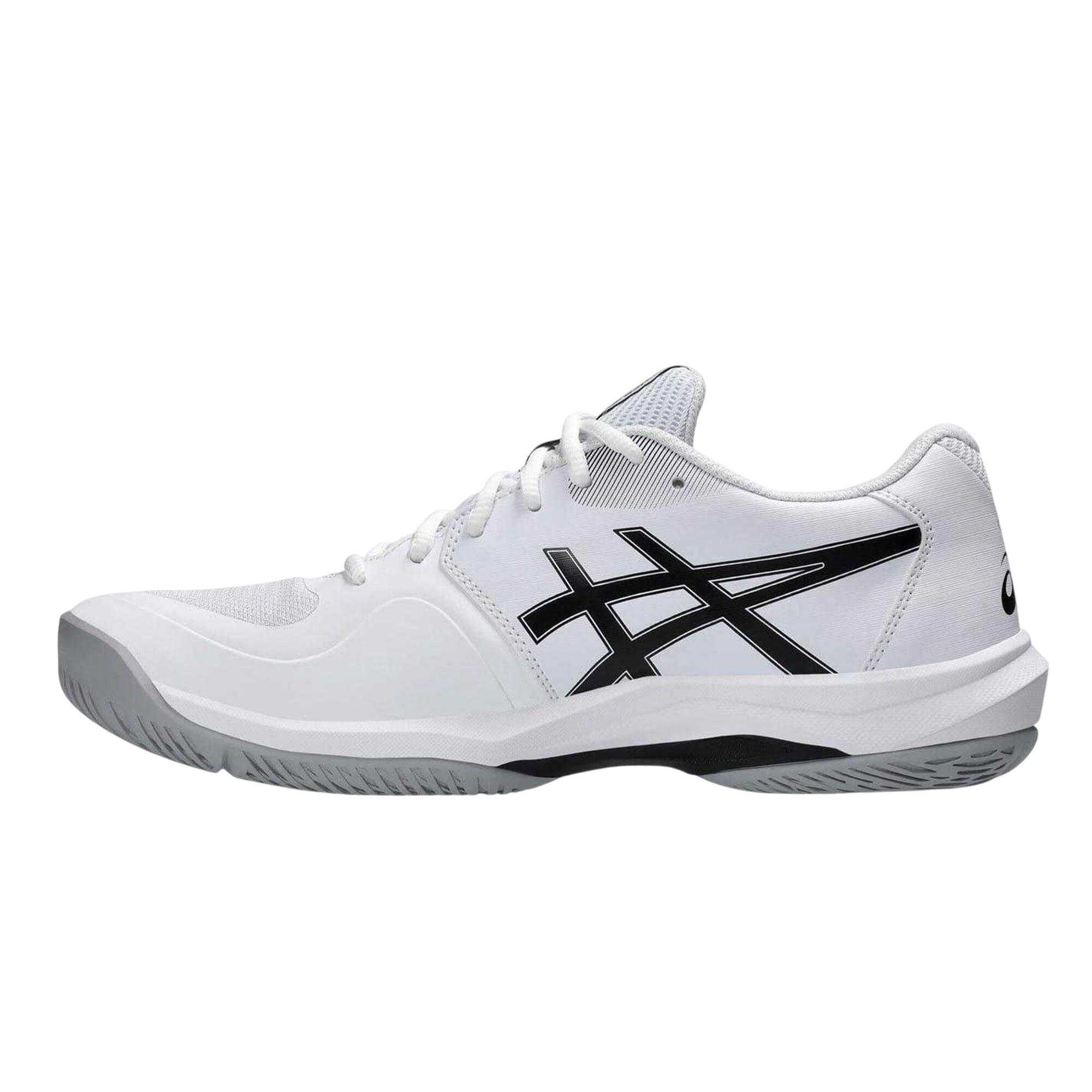 "Game FF" Logo Tennisschuhe für Herren Weiß/Schwarz 3/4